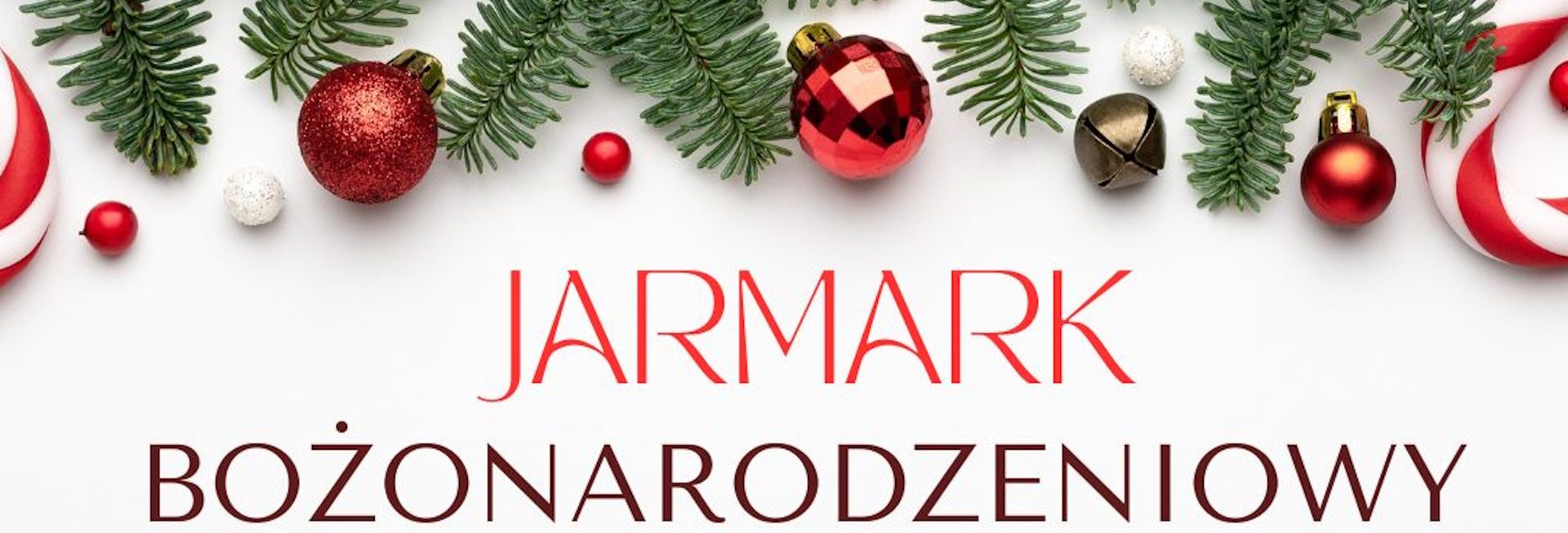 Plakat zapraszający do Jezioran na Jarmark Bożonarodzeniowy Jeziorany. 