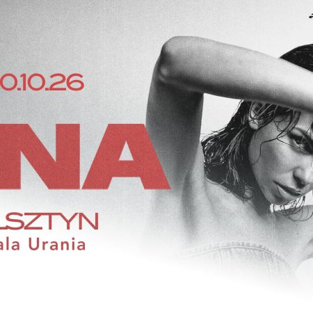 Plakat zapraszający w piątek 30 października 2026 r. do Olsztyna na koncert INNA Poland Tour - Hala Urania Olsztyn 2026. 