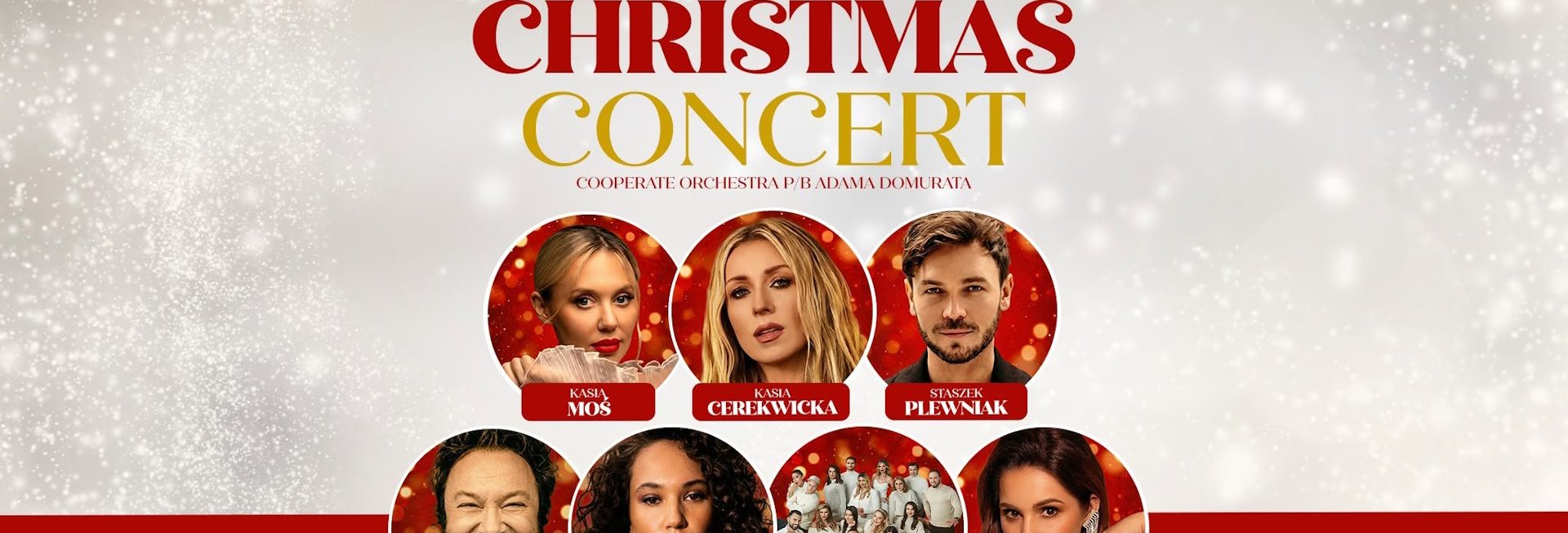 Plakat zapraszający w sobotę 5 grudnia 2026 r. do Olsztyna na Magic Christmas Concert Hala Urania Olsztyn 2026.
