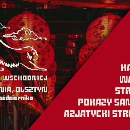 Plakat zapraszający w dniach 10-11 października 2026 r. do Olsztyna na Targi Azji Wschodniej - Hala Urania Olsztyn 2026.