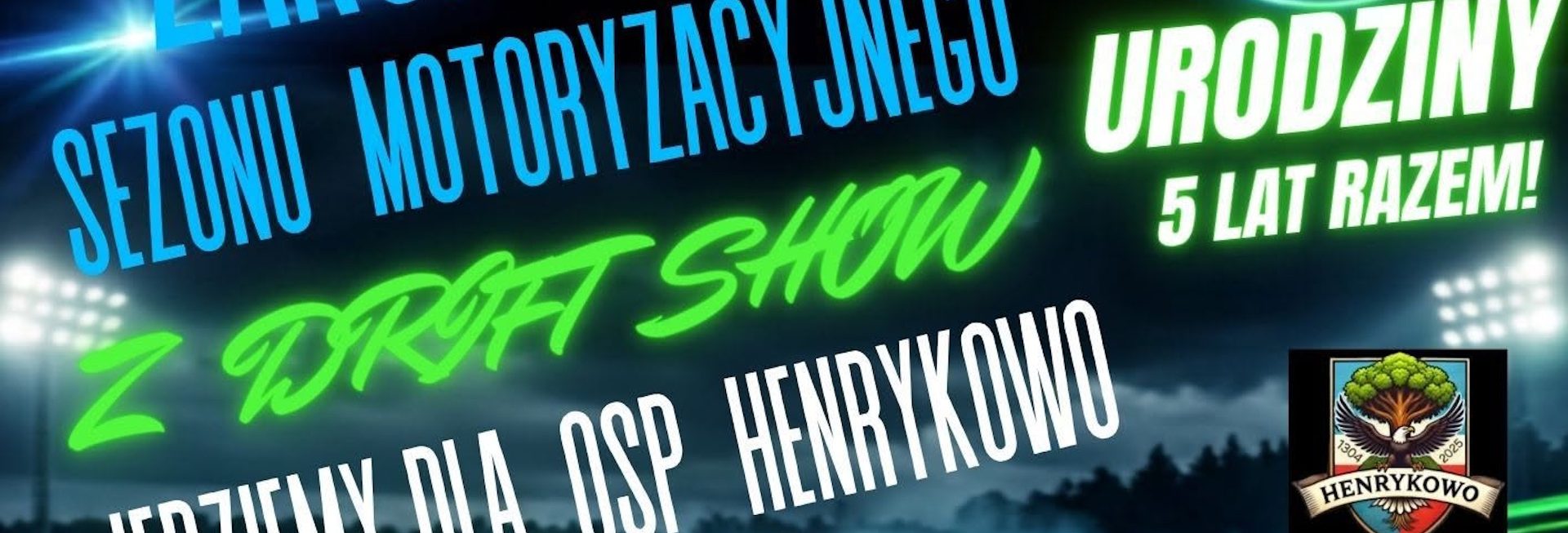Plakat zapraszający w niedzielę 4 października 2026 r. do Ornety na Zakończenie Sezonu Motoryzacyjnego z Drift Show - Lotnisko Orneta 2026. 