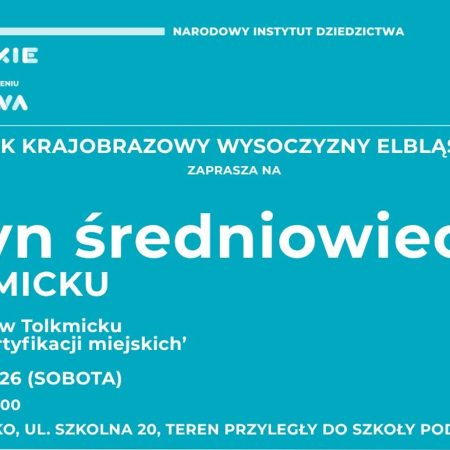 Plakat zapraszający w sobotę 19 września 2026 r. do Tolkmicka na Festyn Średniowieczny Tolkmicko 2026.