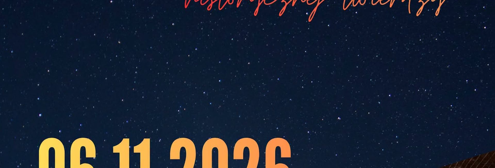 Plakat zapraszający w piątek 6 listopada 2026 r. do Giżycka na Nocne Zwiedzanie Twierdzy Boyen Giżycko 2026. 