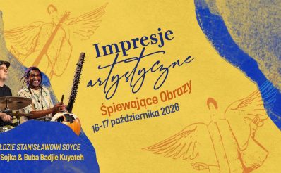 Plakat zapraszający w dniach 16-17 października 2026 r. do Mrągowa na koncert Impresje Artystyczne "Śpiewające Obrazy" Mrągowo 2026. 