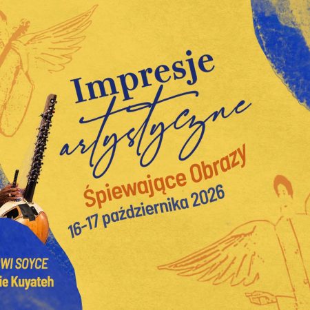 Plakat zapraszający w dniach 16-17 października 2026 r. do Mrągowa na koncert Impresje Artystyczne "Śpiewające Obrazy" Mrągowo 2026. 