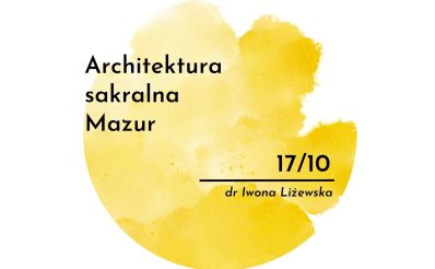 Plakat zapraszający w sobotę 17 października 2026 r. do Sztynortu na spotkanie poświęcone Architekturze sakralnej Mazur Memuak Sztynort 2026. 